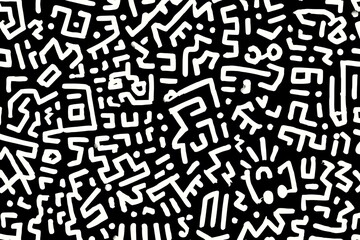 Black And White Abstract Geometric Pattern