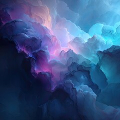 Abstract Colorful Cloudscape Digital Painting