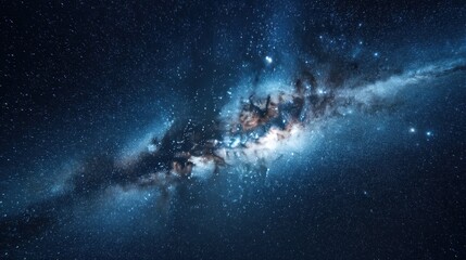 Fototapeta premium Stunning View of a Vast Galaxy with Twinkling Stars and Cosmic Dust in Deep Space Captured in Brilliant Colors and Stunning Details for Astrological Enthusiasts