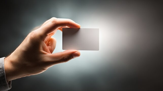 Hand Holding Blank Business Card