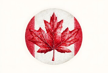 Canada, image in national colors on a neutral transparent background for designers, marketers. Popular illustration, object, symbol, texture, pattern, holiday.