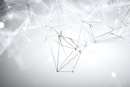 Abstract Geometric Design With Polygons And Lines - Powered by Adobe