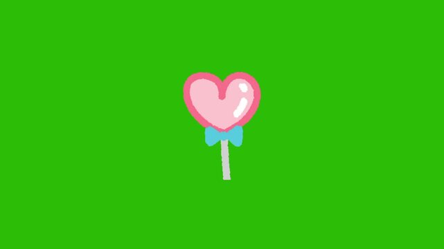 Love candy with green background