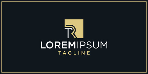 TR line square logo design inspiration