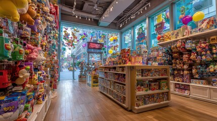 Bright decorations fill toy store for New Year