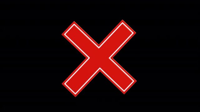 3D Cross Sign Animation