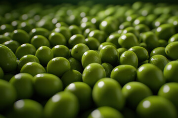 Fresh Green Peas and Pod on Natural Background