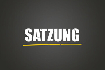 Satzung (Statutes) - A blackboard with white text.