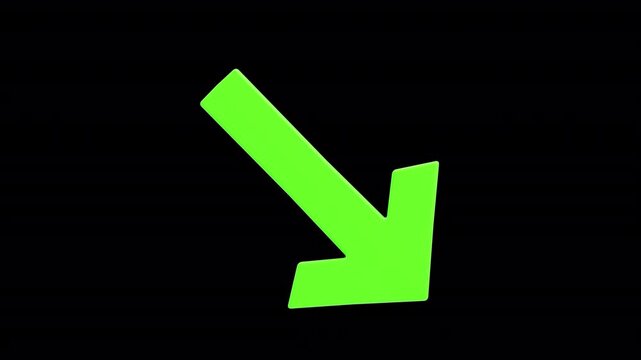 3D Down Right Arrow Animation