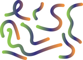 Abstract color line shapes vector pattern