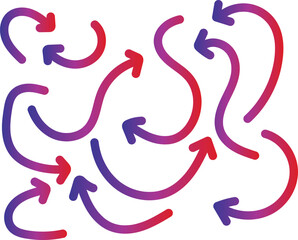 Obraz premium Color gradient lines pattern vector