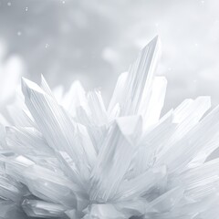 Abstract White Crystal Structure