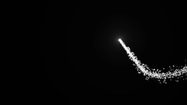 glitter sparkle shine stars trail burst, white twinkling particles animation, magic dust glow sparkle effect, fairy dust transition seamless loop 4k,glittering particle with light effect lines - Powered by Adobe