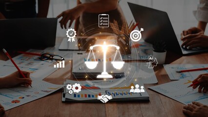 A group of professionals analyzes data in a modern office setting, highlighting the importance of...