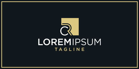 CR line square logo design inspiration