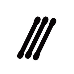 綿棒のシルエット