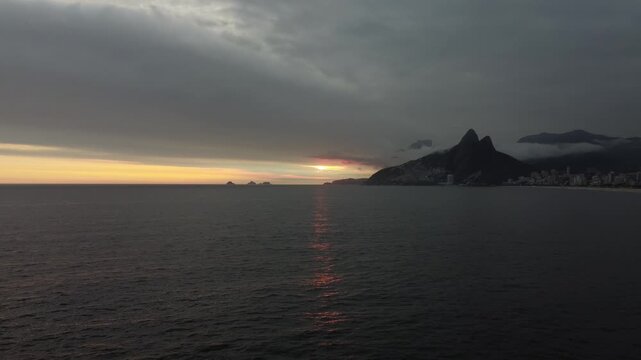 Sunset at Arpoador Beach, Rio de Janeiro, Brazil