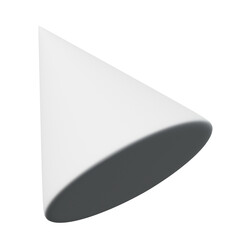 3d Cone White color, Abstract realistic rendering of 3d geometry shape object element