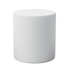 3d Cylinder or Tube White color, Abstract realistic rendering of 3d geometry shape object element