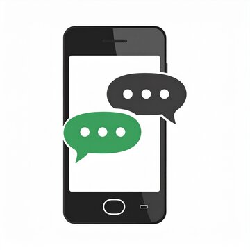 Smartphone Chat Bubbles - Digital Communication Concept