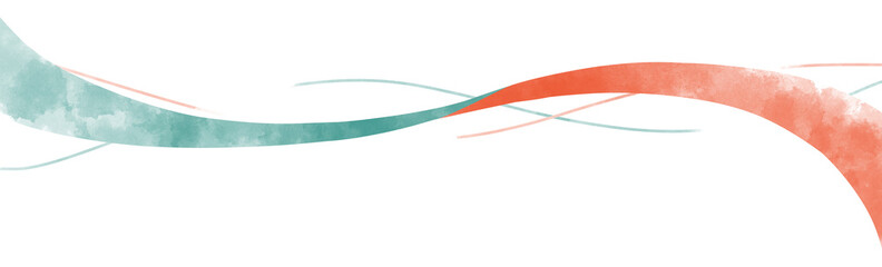 波や風を想起させるライン水彩素材クリスマスカラー