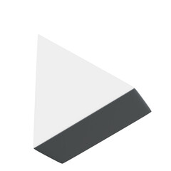 3d 4 Side Pyramid White color, Abstract realistic rendering of 3d geometry shape object element