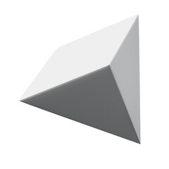 3d 4 Side Pyramid White color, Abstract realistic rendering of 3d geometry shape object element