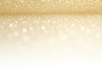 Luxury gold glitter gradient fading into clean white with soft bokeh sparkle