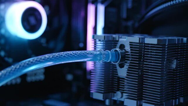 Liquid Cooling System Close Up