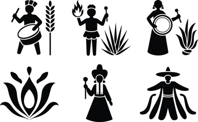 set of women silhouettes