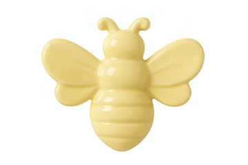 Yellow bee shaped white chocolate bonbon