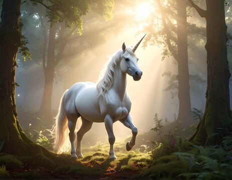 ・Majestic Unicorn in an Enchanted Forest
・幻想的な森に立つ荘厳なユニコーン