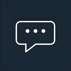 Naklejka premium chat icon on black background