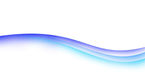 Elegant Blue and Purple Abstract Wave on Clean White Background