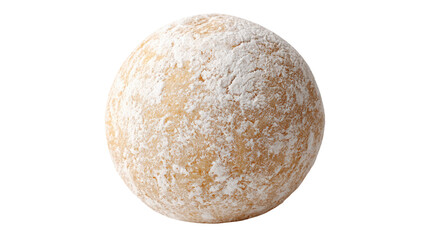  Freshly prepared dough ball ready for baking or cooking in a kitchen environment isolated on white background