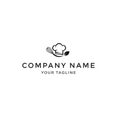 Chef Hat Whisk and Leaf Logo Design for Culinary Business.