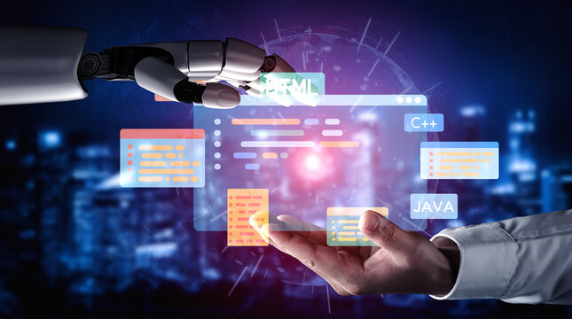 AI artificial intelligence assists software development through smart coding tools, virtual assistant debugging, and intelligent automation in digital product creation. Vouch