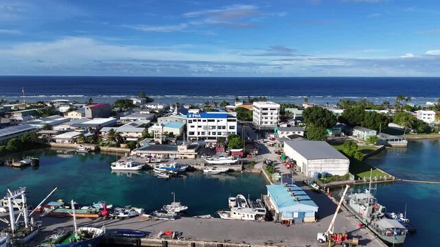 Aerial View of Majuro, the Vibrant Capital of Marshall Islands