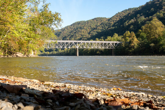 steel bridge infrastructure of American highways and byways scenic through nature and over rivers connecting rural states and towns