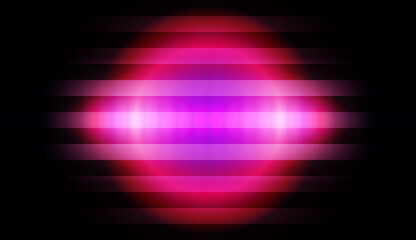 Glowing Neon Oval Light on Dark Abstract Background