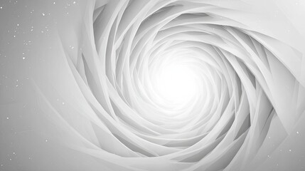 Abstract White Spiral Tunnel Design