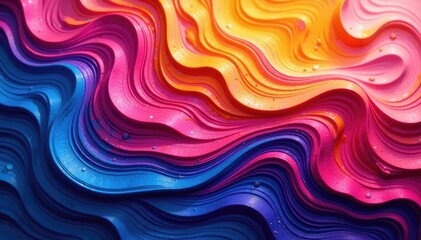 Obraz premium Abstract swirling paint textures in vibrant hues , texture, movement, artwork