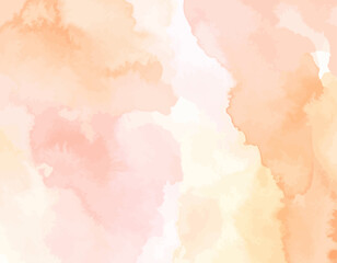 Soft Watercolor Wash Background in Pastel Peach and Pink Tones.