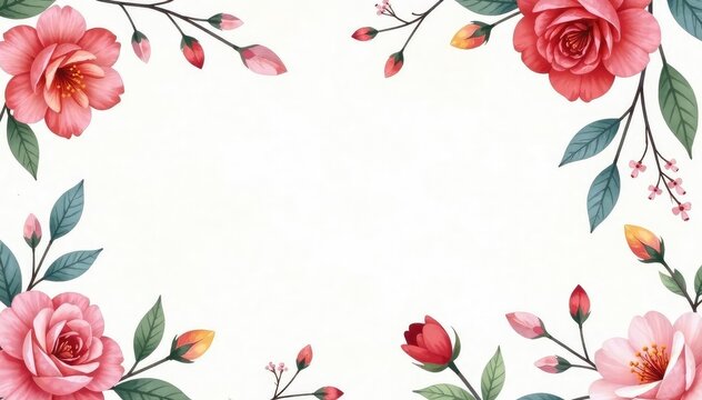 Delicate watercolor floral pattern, perfect for spring events , bloom, petal