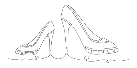 continuous line of women's sa...