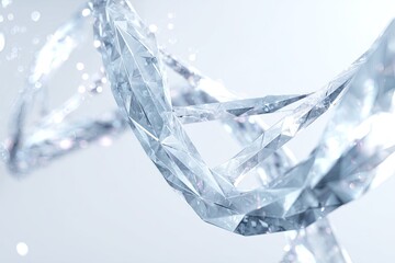 Abstract Digital Dna Structure Illustration