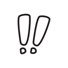 Exclamation Mark Doodle Style 