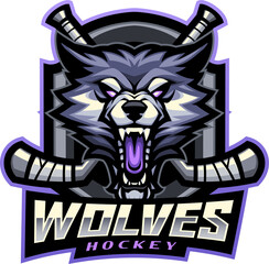Wolves hockey esport mascot
