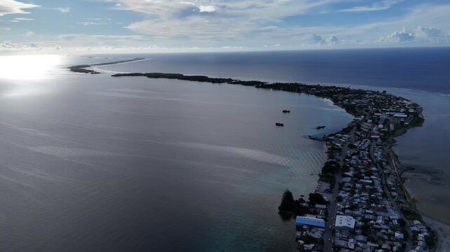 Aerial View of Majuro Atoll in the Marshall Islands