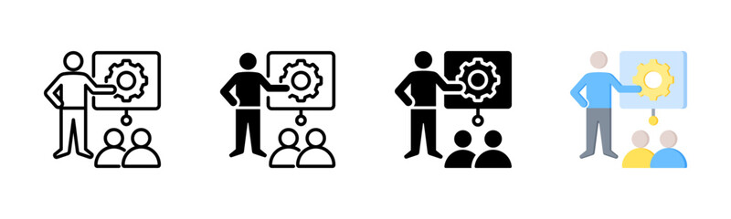Training Icon, Multi Styles Icon Set